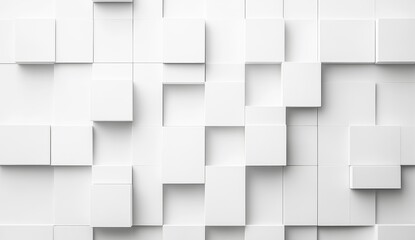 Abstract geometric pattern of white squares (1)