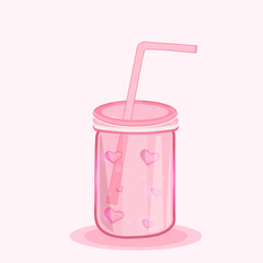 Girly things  pink drink . Coquette style . 