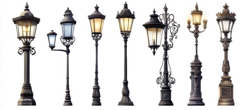 Vintage Street Lamps Collection - Powered by Adobe