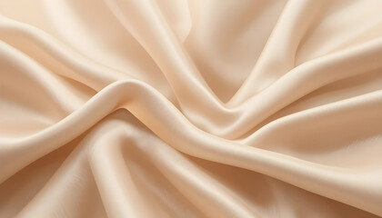 Luxurious Peach Silk Fabric Texture