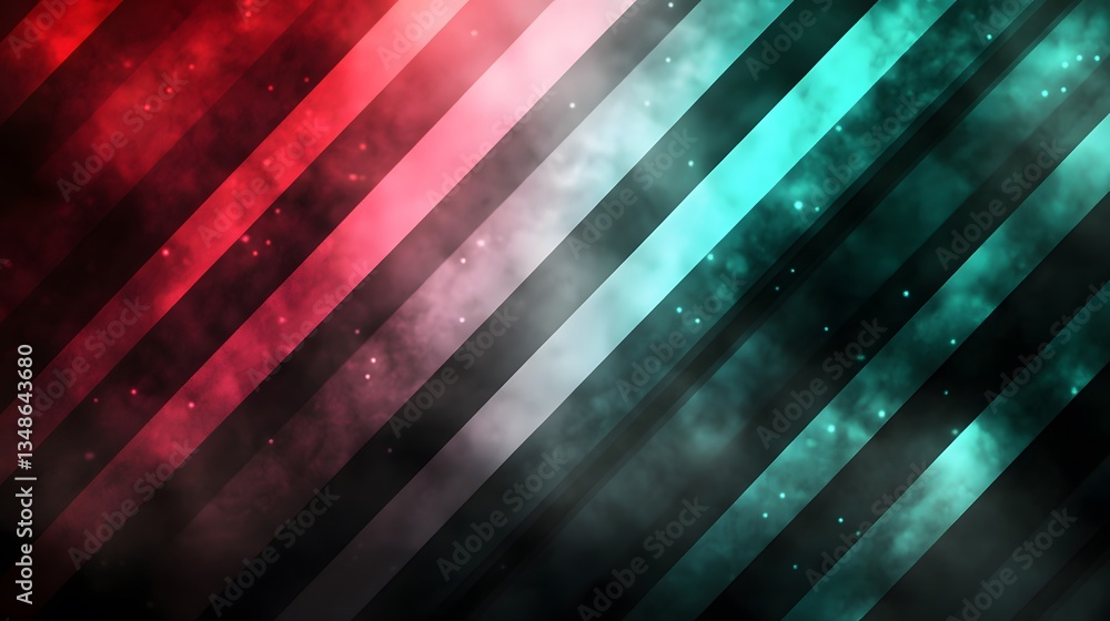 Aufkleber colored abstract lines with subtle effects of light and space