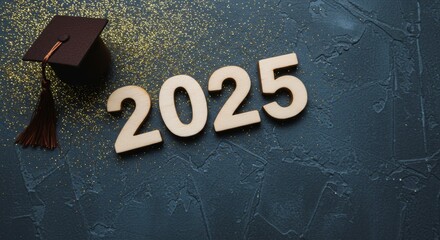 Academic achievement and future success conceptual imagery for the year 2025