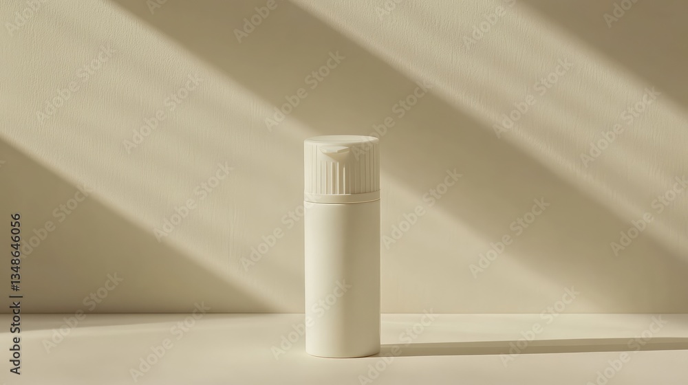 Aufkleber a smooth matte-finish deodorant stick container standing upright with a neutral shadow.