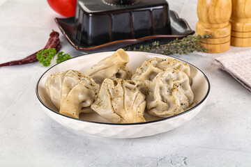 Georgian stuffed meat dumplings Khinkali