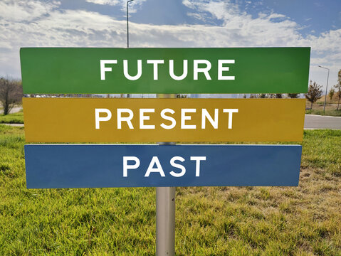 PAST, PRESENT, FUTURE: Signs flowing in nature&rsquo;s stream, a triad of time&mdash;where past roots, present lives, and future beckons, a metaphor for life&rsquo;s endless thread.