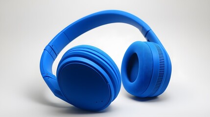 A blue headphones on a window sill