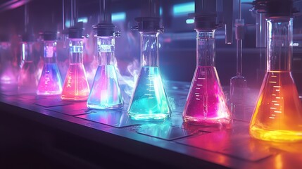 Futuristic laboratory showcasing the innovative use of propylene glycol in advanced scientific research.