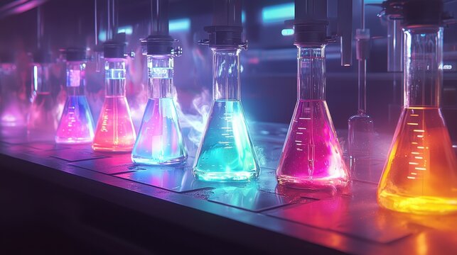 Futuristic laboratory showcasing the innovative use of propylene glycol in advanced scientific research.