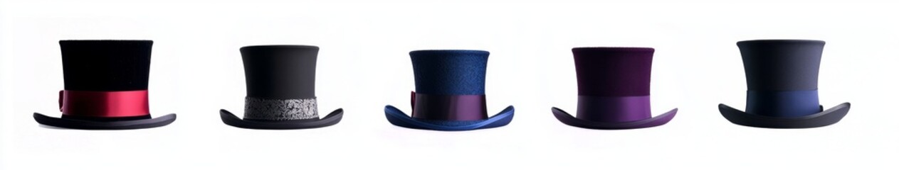 Classic Top Hats in Various Colors