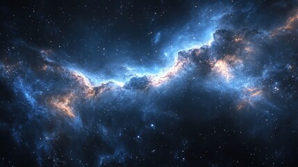 Obraz premium Cosmic Nebula, Deep Space, Colorful Nebulae, Starry Background, Stellar Landscape