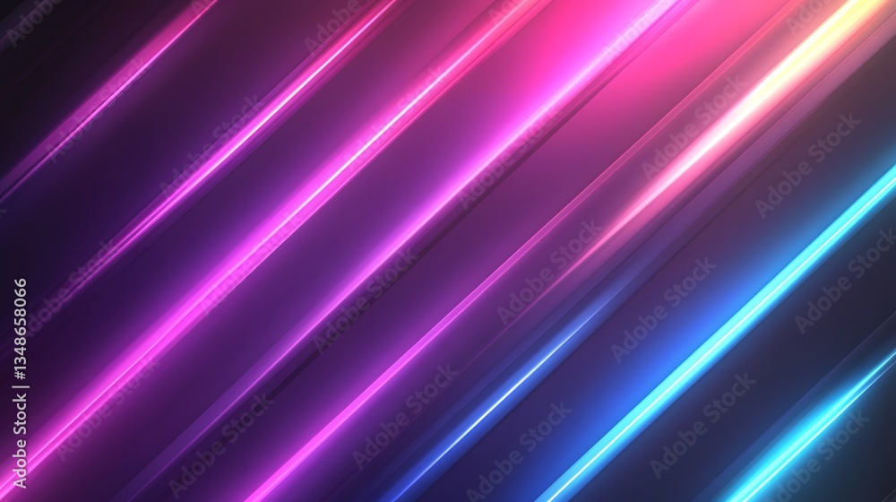 Aufkleber angled neon lines create an abstract and colorful background design