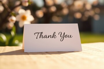This design features a thank you card with elegant typography set against a floral background, ideal for corporate branding or personal appreciation messages