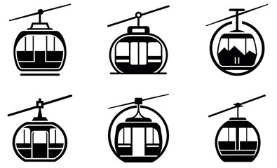 Cable Car Icons: Modern Transportation Symbols © md manik hossain