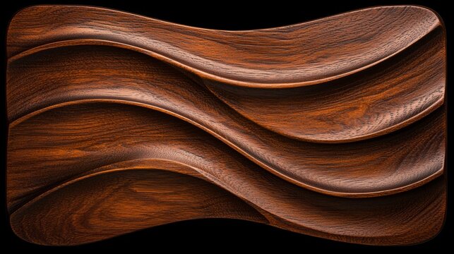 Elegant wooden serving platter design artisan workshop digital art warm environment close-up view