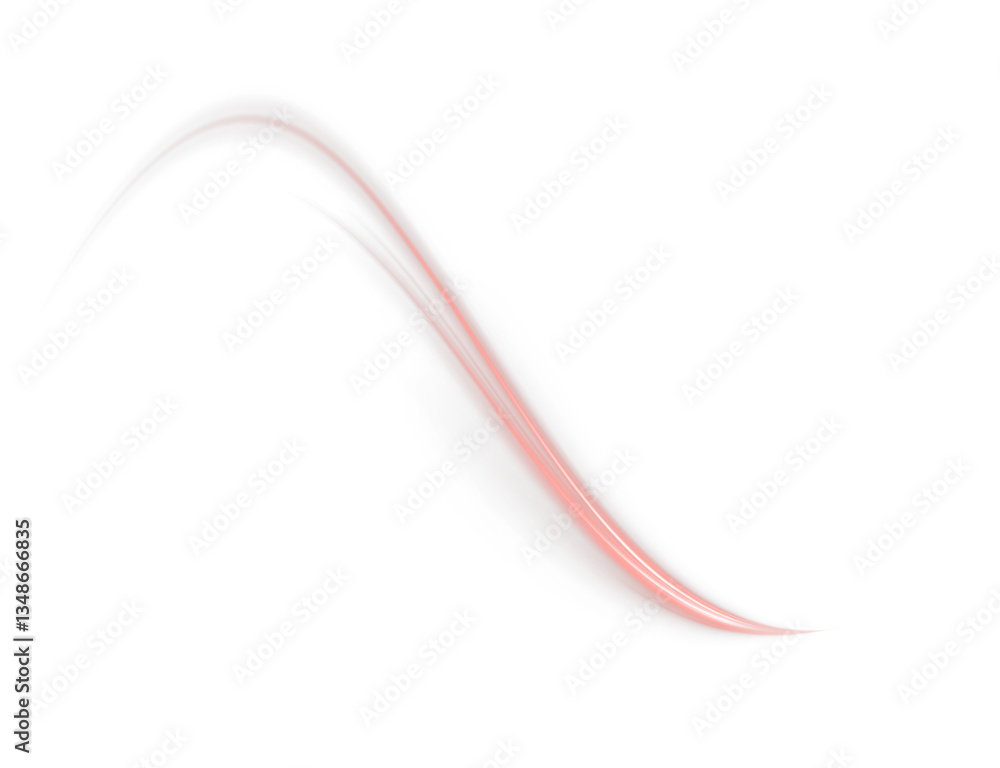 Poster dynamic red laser light effect with glowing stripes, racing curves, and futuristic speed motion. per