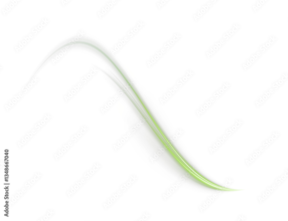 Aufkleber glowing neon lines in green tones with sparkling energy effects and fast motion swirls. abstract fut