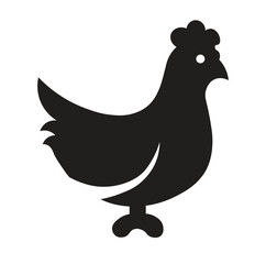 chicken icon, vector chicken silhouette