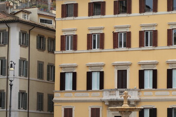 Fototapeta premium Piazza Farnese Building Facades in Rome, Italy