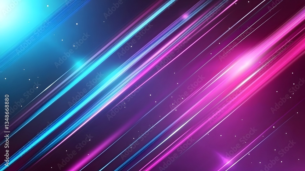 Aufkleber abstract image of glowing lines with a gradient color scheme