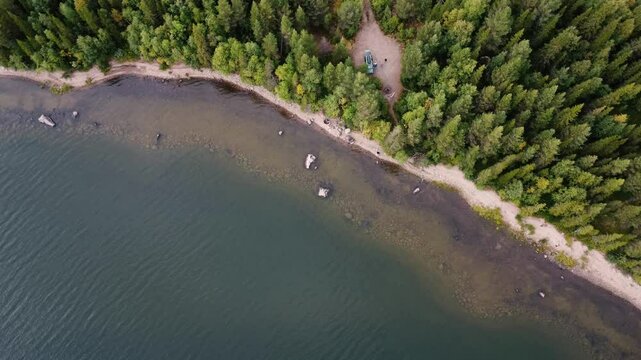 scenic swedish lake and forest