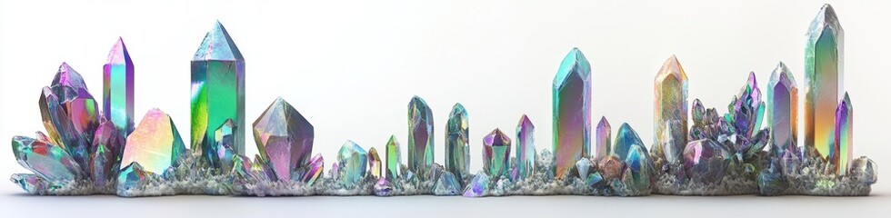Colorful Crystal Cluster