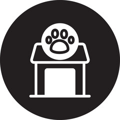 Dog house glyph icon