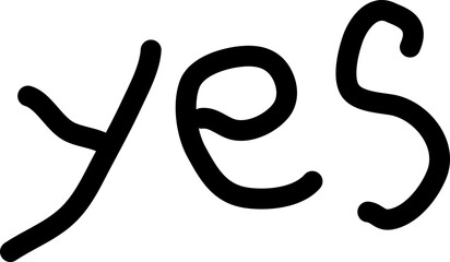 Cute handwriting. Yes or no 귀여운 손글씨 예스 또는 노