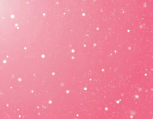 Pink Bokeh Background with Glowing Circles and Particles for Valentine's Day