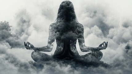 Peaceful meditation, nature's embrace (1)