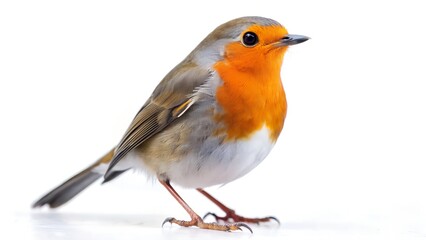 robin on white background