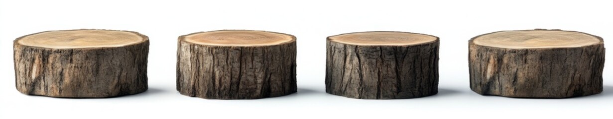 Fototapeta premium Rustic Wooden Stump Displays