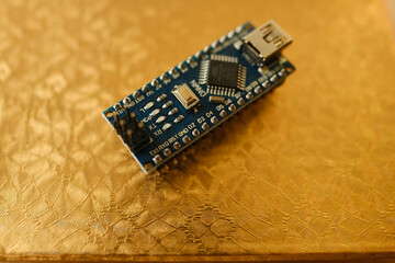 Electronic chip, bug, microcontrollers and circuit connections for electronics DIY projects,...