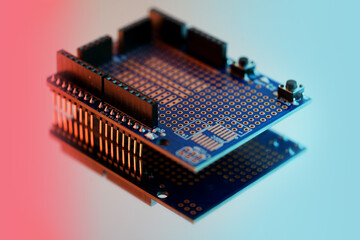 Electronic chip, bug, microcontrollers and circuit connections for electronics DIY projects,...