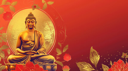  background for poster with copyspace in a centre for Vesak (Buddha Purnima)