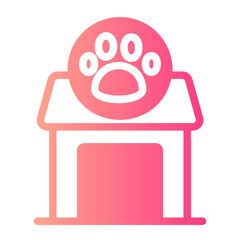 Dog house gradient icon