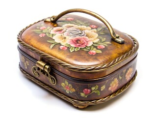 wooden box with jewelry