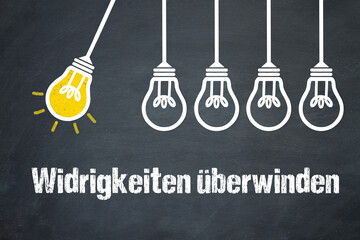 Fototapeta premium Widrigkeiten überwinden 