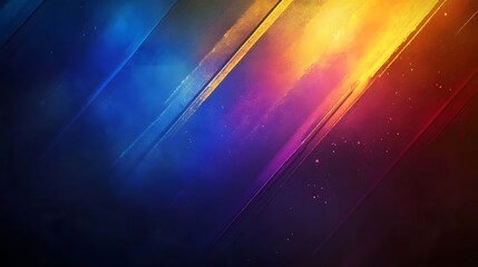 Abstract diagonal streaks of multiple colors against a dark backdrop