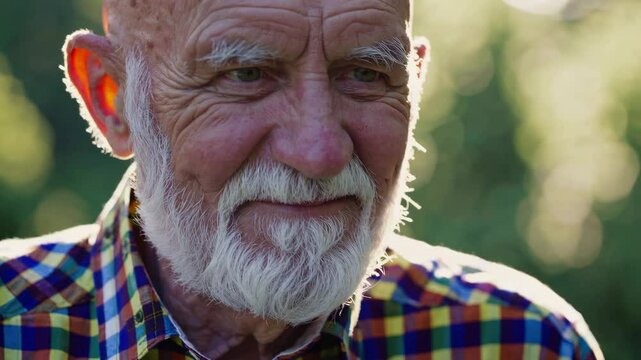 The Elderly Man in Nature