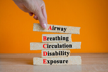 Symbol for the medical ABCDE (Airway, Breathing, Circulation, Disability, Exposure) approach on...
