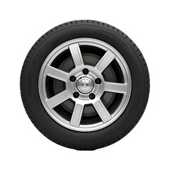 Obraz premium car wheel isolated on white