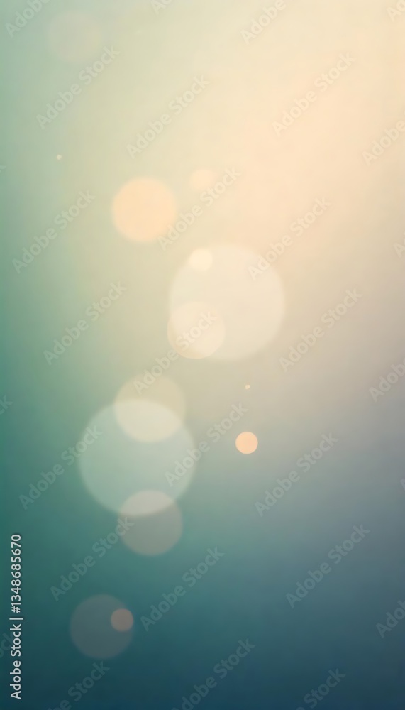 Aufkleber generative ai pastel dreamscape with bokeh circles and soft light gradient