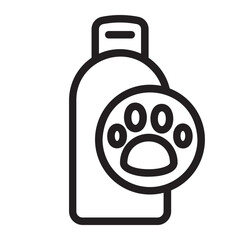 pet shampoo line icon