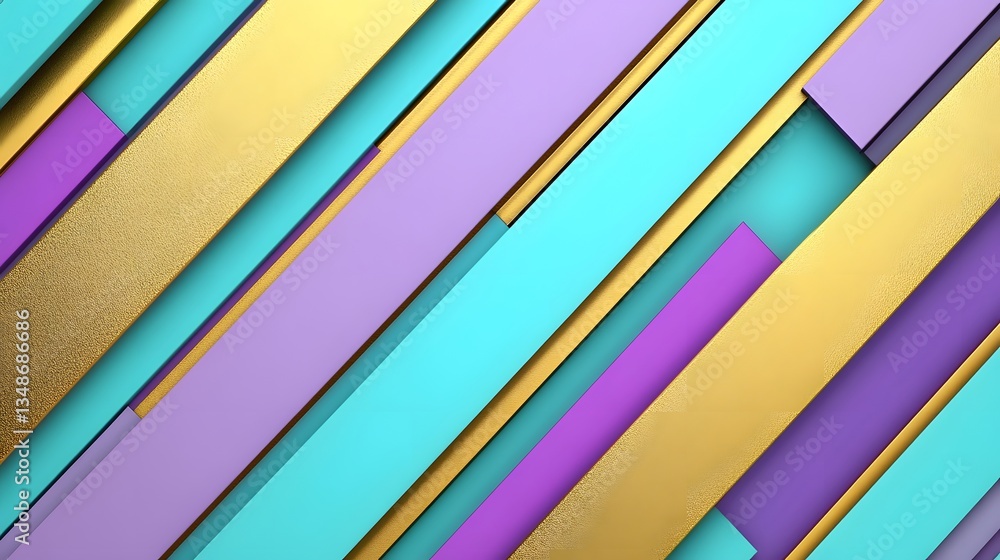 Aufkleber diagonal arrangement of colorful parallel rectangular stripes creates a pattern