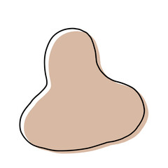 Abstract Organic Shape with Hand-Drawn Lines and Soft Pastel Colors for Decoration and Background