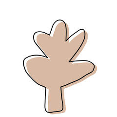 Obraz premium Abstract Organic Shape with Hand-Drawn Lines and Soft Pastel Colors for Decoration and Background