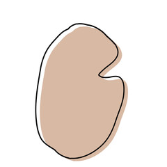 Abstract Organic Shape with Hand-Drawn Lines and Soft Pastel Colors for Decoration and Background