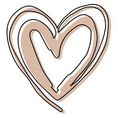 Abstract Organic Shape with Hand-Drawn Lines and Soft Pastel Colors for Decoration and Background