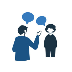 Business conversation between two professionals