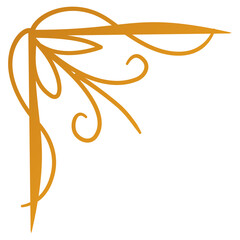 Corner design with abstract floral background